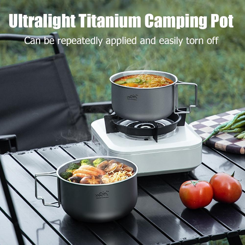 チタンコーティングされたアウトドアクッキングポット折りたたみ - Camping Cooking Noodles のレビューと価格