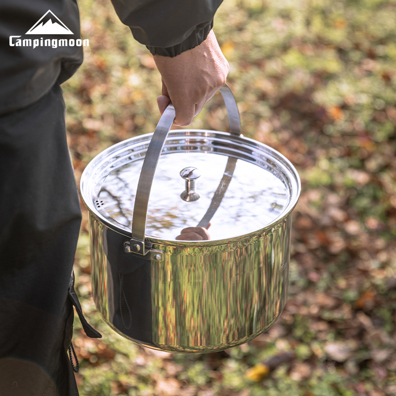 CAMPINGMOON CC-24 ステンレス製大容量5.9 - Camping Cooking Pot Large のレビューと価格