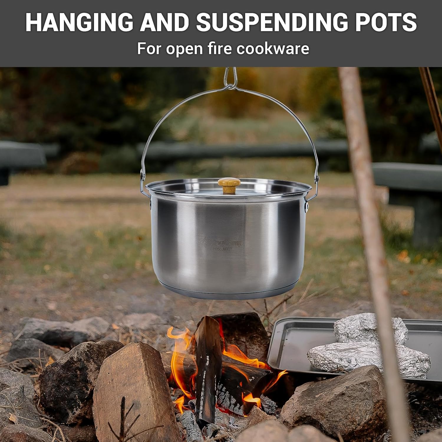 304ステンレス鋼キャンプ用調理器具セット - キャンプファ - Camping Cooking Set With Kettle のレビューと価格