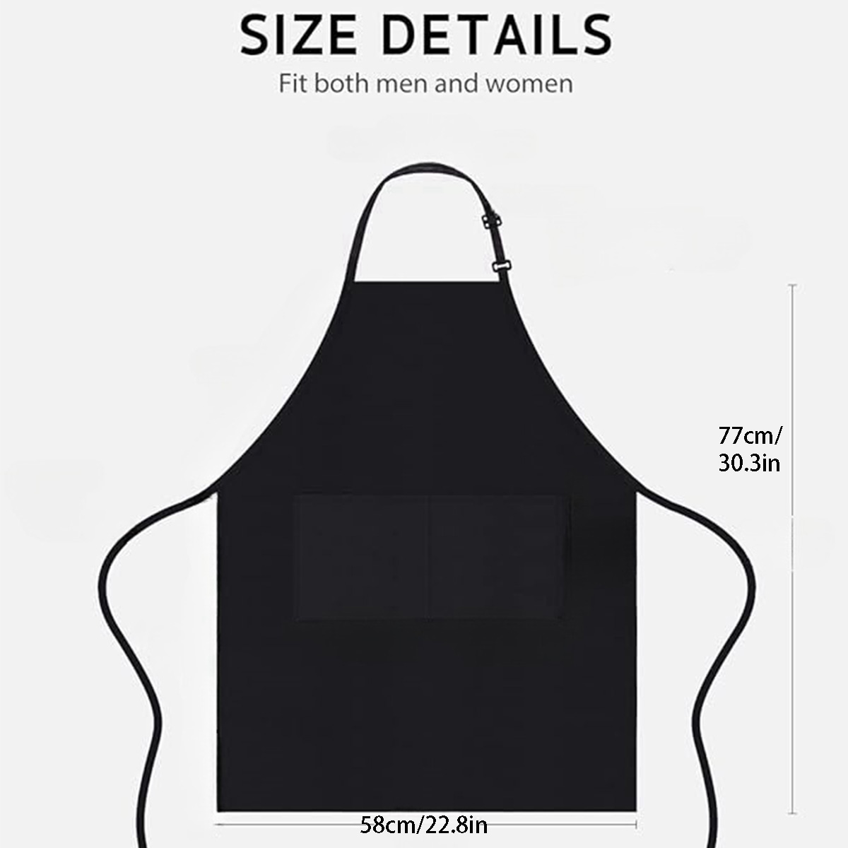 2点セット; シンプルな無地のエプロン、ポケット2つ付き;  - Camping Cooking Apron のレビューと価格