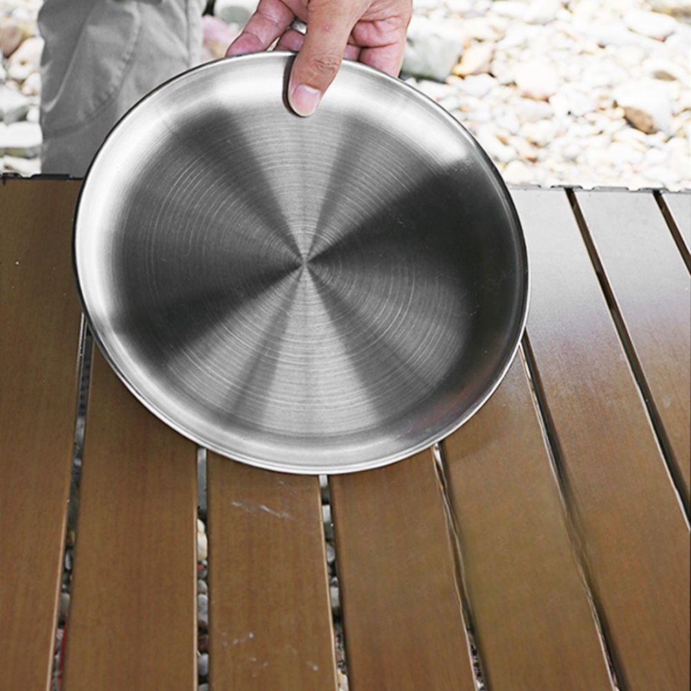 1 個のステンレス鋼プレート屋外ピクニック用耐熱セット金属デ - Camping Cooking System のレビューと価格
