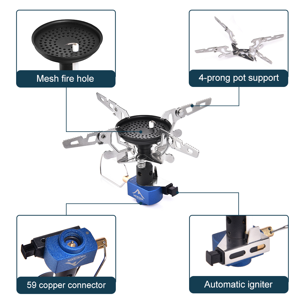 屋外キャンプ用ガスバーナー アウトドアストーブ 3300W  - Camping Cooking Burner のレビューと価格
