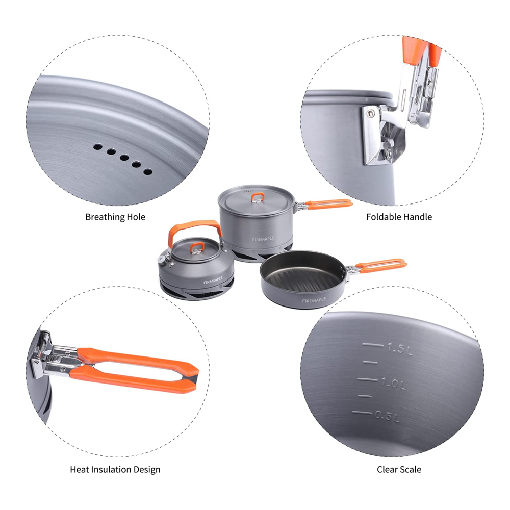 Fire Maple器具ハイキング調理セット熱交換器ポットパ - Camping Cooking Windscreen のレビューと価格
