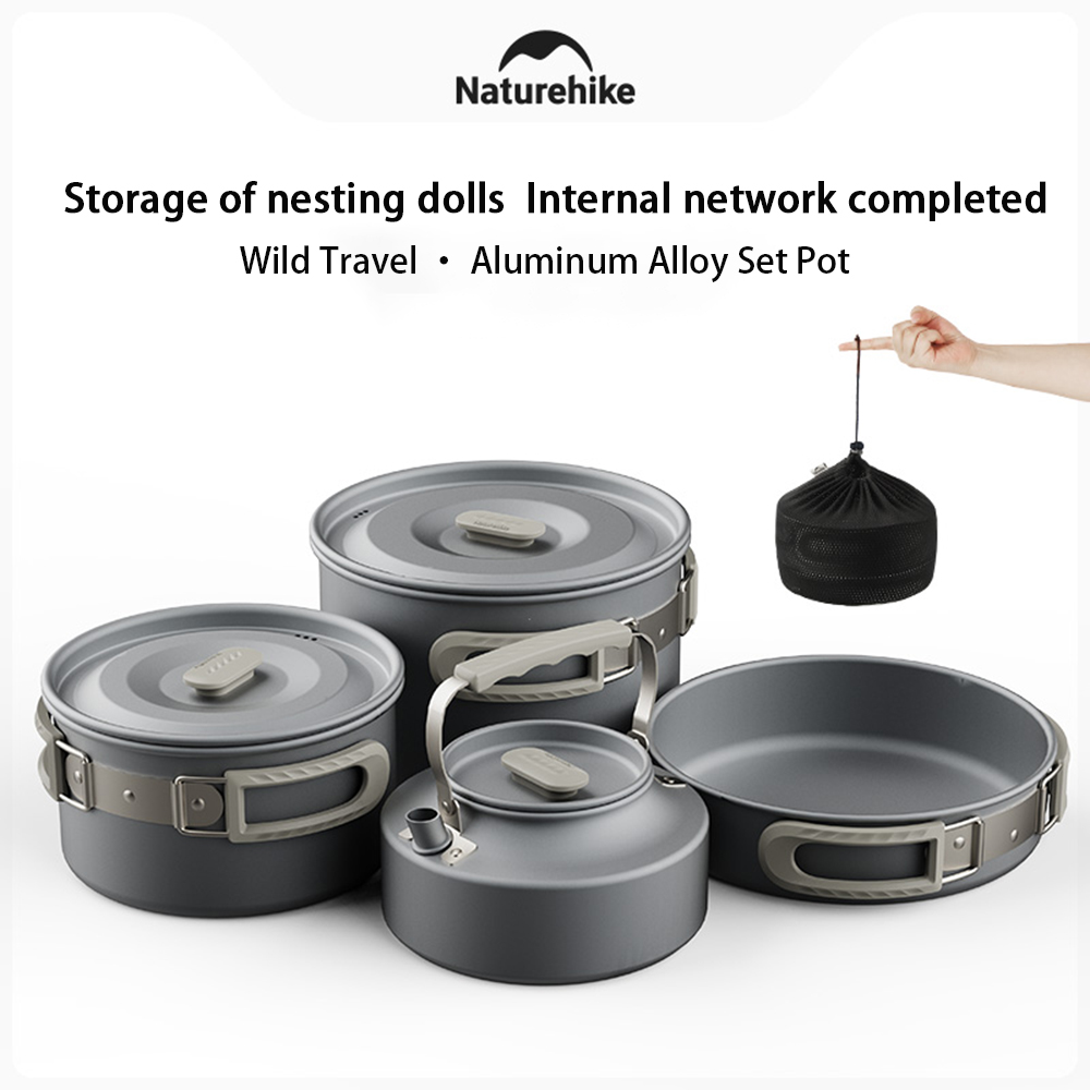 Naturehike アウトドアポットセット、キャンプ調理器 - Camping Cooking System のレビューと価格