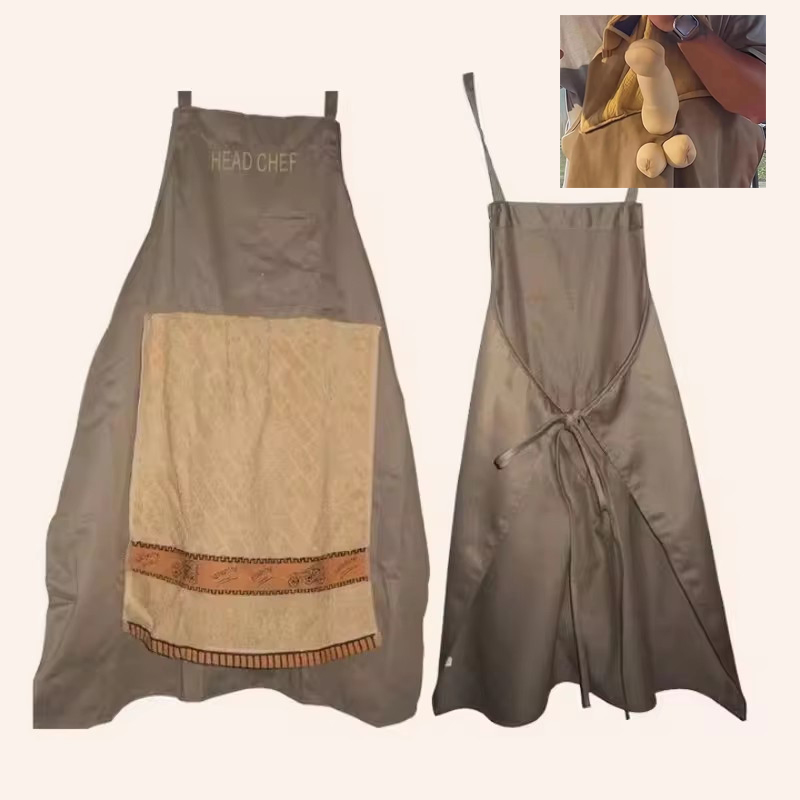 新しいシェフのいたずらエプロン、ポケット付きクリエイティブな - Camping Cooking Apron のレビューと価格