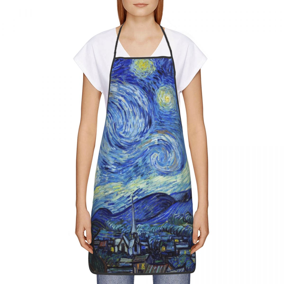 よだれかけヴィンセントヴァンゴッホ星月夜エプロン男性女性ユニ - Camping Cooking Apron のレビューと価格