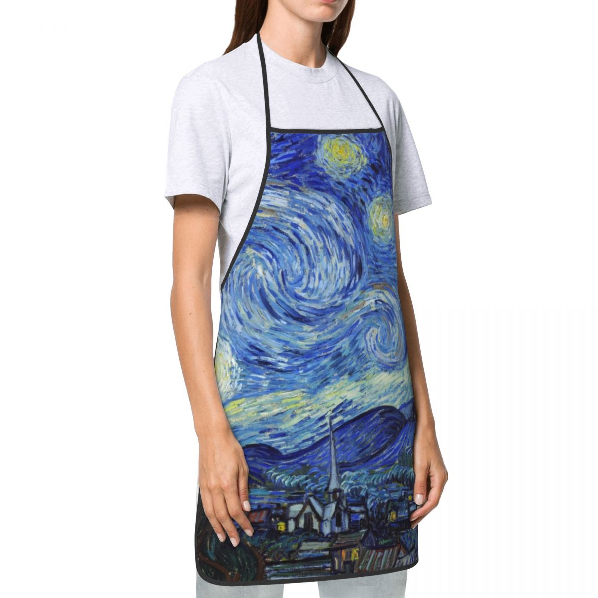 よだれかけヴィンセントヴァンゴッホ星月夜エプロン男性女性ユニ - Camping Cooking Apron のレビューと価格