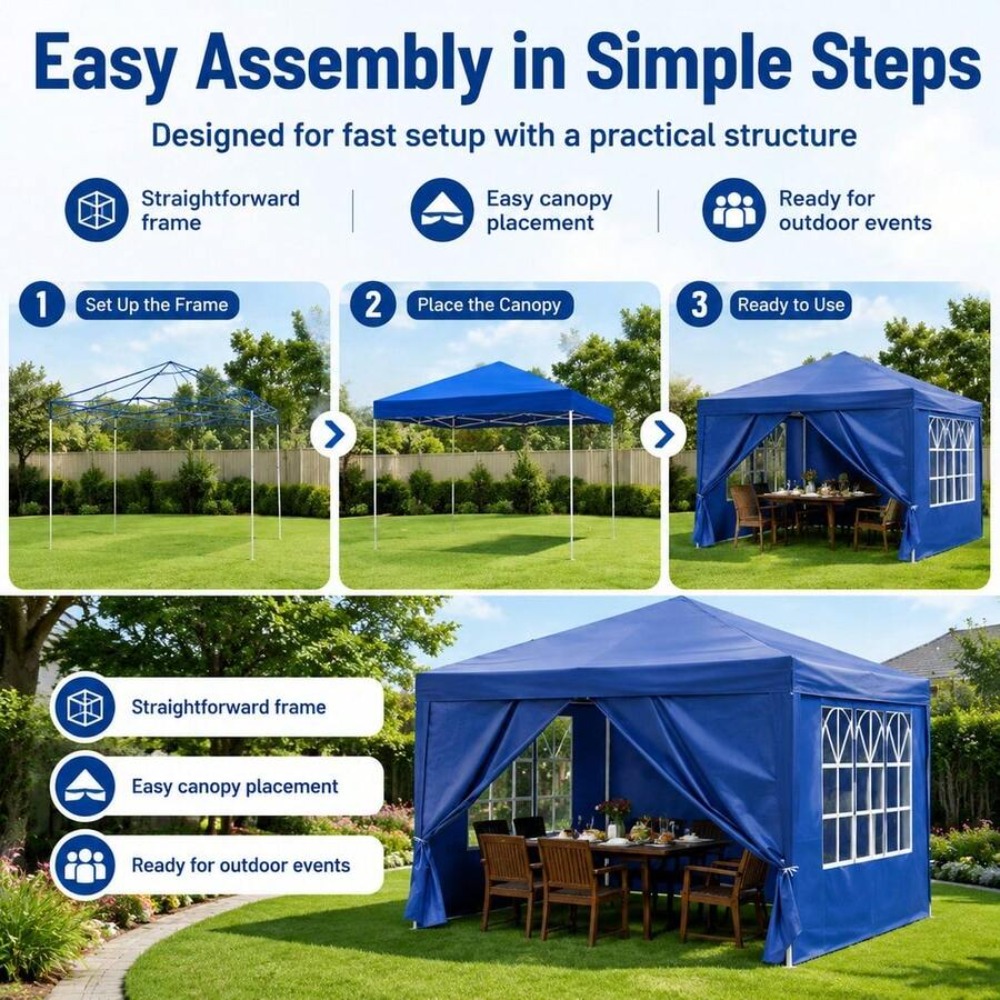 10x10 ポップアップガゼボ アウトドアキャノピーテント  - Camping Cooking Tent のレビューと価格